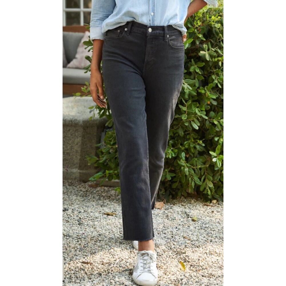 Frank & Eileen Straight-Leg Jeans in Washed Black